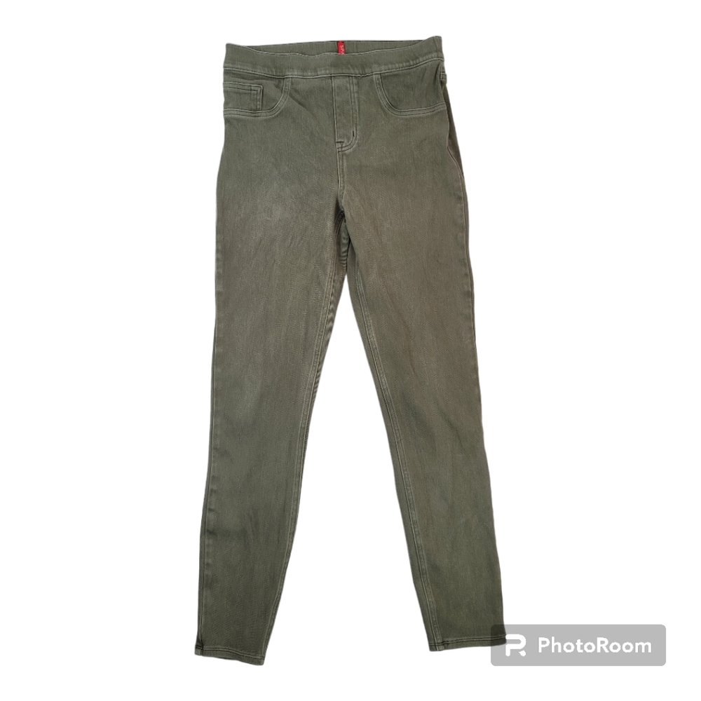 SPANX Jean-ish High Waisted Ankle Leggings Size Medium Green